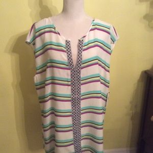NWT Chaus Striped Tunic Size XL